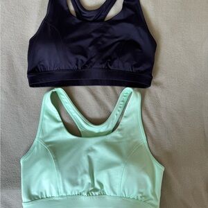 Tek Gear Black and Green Sports Bras
